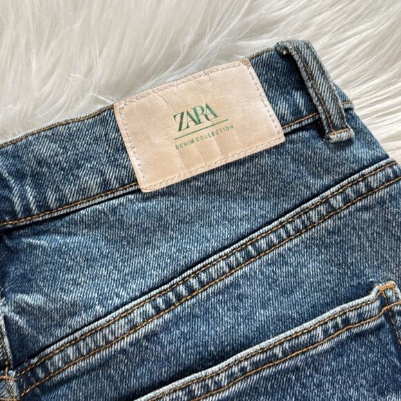 Zara High Waist Ankle Length Mom Jeans - Picture 8 of 9